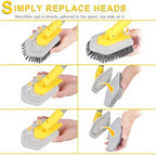 Lalafancy Baseboard Cleaner Tool with Handle 3 Reusable Cleaning Brush Pads - Image 5