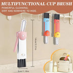 3 in 1 Cup Lid Cleaning Brush, Multifunctional Crevice Gap Cleaner for Tumbler Water Bottle Lid, Deep Clean Tool for Home Kitchen, Red Blue White（3 PCS） - Image 5