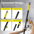 Grout Brush with Long Adjustable Handle - Telescopic, Rotation Tile Grout Cleaning Tool, V-Shape Shower Scrubber Cleaner Stiff Bristle for Cleaning Bathrooms Tile Floors, Baseboards and Corners - 59in - Image 6