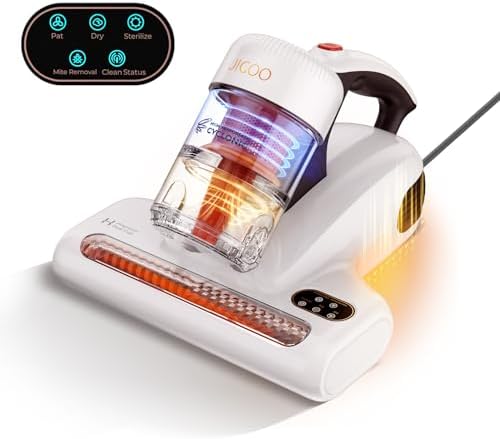 JIGOO J200 Improve Sleep Mattress Vacuum Cleaner Uv Sanitizing, Deep Cleaning Bed Vacuum Non-Destructive Fabrics, 99.9% Effective Filtration for Allergy Sufferers by DeepCleanTheUnseen-JIGOO