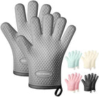 MAD SHARK Silicone Oven Mitts with Fingers Heat Resistant 450°F in Kitchen by MADSHARK