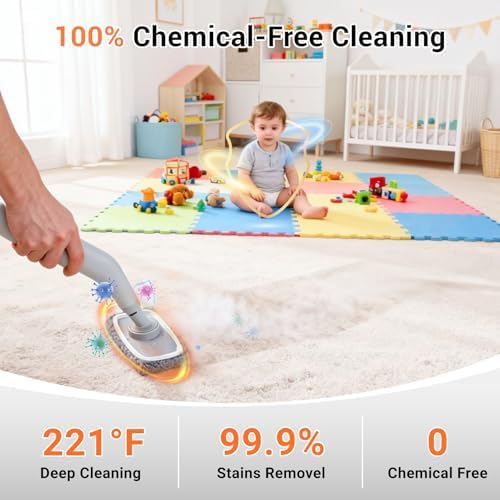 Steam Cleaner for Home,Portable Handheld Steamer for Cleaning,15s Heat-Up - Image 5