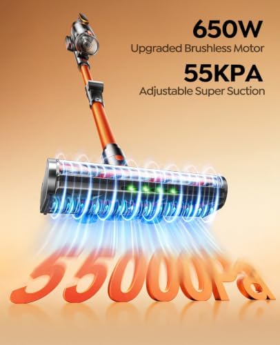 Cordless Vacuum Cleaner, 650W/55Kpa/70Mins Stick Vacuum Cleaners for Home - Image 2