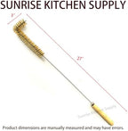 SUNRISE Fryer Brush with Long Handle (Brass, L Brush) - Image 4
