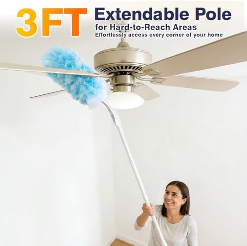 60ct Duster Refills for Swiffer Duster with 3ft Extension Pole & Short Grip - Image 4