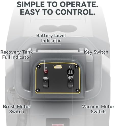 X4 22" Walk-Behind Commercial Floor Scrubber Machine, Upgrade Material - Image 3