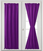 Hiasan French Door Curtains Privacy, Royal Purple, 24W x 72L, 1 Panel - Image 2