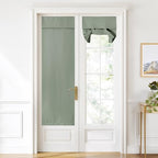 NICETOWN Greyish Green Blackout French Door Curtain for Glass Privacy by NICETOWN