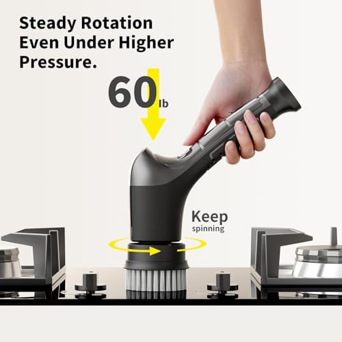 Electric Spin Scrubber, Cordless Handheld Cleaning Brush,Large Battery - Image 3