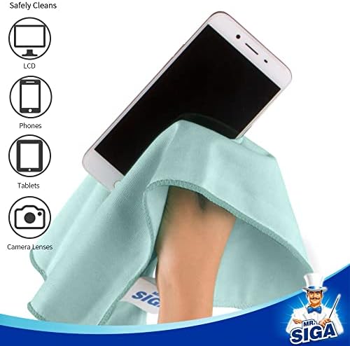 MR.SIGA Ultra Fine Microfiber Cloths for Glass, Pack of 18, 35 x 40 cm 13.7" x 15.7" - Image 4