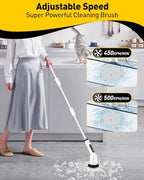 Electric Spin Scrubber for Bathroom, Shower Scrubber with Long Handle - Image 3