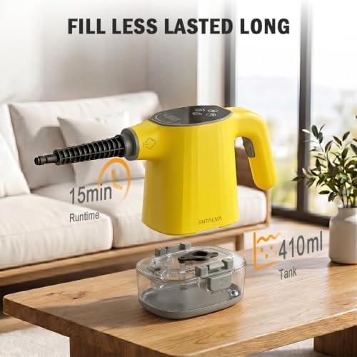 Handheld Steam Cleaner for Home with LED Display, 15-Pcs Set - Image 6