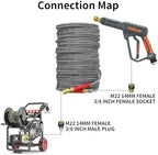 1/4’’ Pressure Washer Hose 125FT, Steel Wire Biaided Hose 4200PSI - Image 7