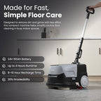 Battery Powered Walk Behind Mini Automatic Floor Scrubber Machine – Compact & Portable, 15” Cleaning Width, 90-Minute Runtime, 170 RPM – Ideal for Small Commercial Spaces, Offices, Retail & More - Image 6