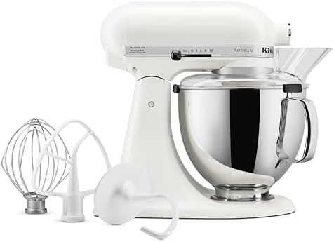 KitchenAid Artisan, 5-Qt Tilt Head Stand Mixer, KSM150PS, Porcelain White - Image 3