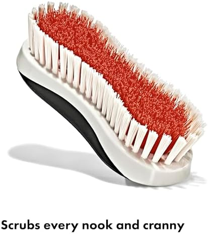 OXO Good Grips Grout Brush & Heavy Duty Scrub Brush Combo Set; Tough, Durable bristles Cut Through Grime and soap scum; Ideal for tubs, Tile Walls, countertops and Floors - Image 5