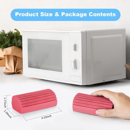 4 Pack Damp Clean Duster Sponge, Magic Sponge Eraser for Household Cleaning, Reusable Dusters Cleaning Supplies for Housekeeping, Dish, Blinds, Glass, Baseboards,Window Track Grooves and Faucets - Image 5