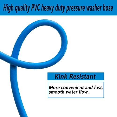 FIXFANS Pressure Washer Hose 50 FT X 1/4", Kink Resistant Power Washer Hose - Image 4