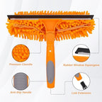Window Squeegee Cleaner Tool with Extension Pole: 2-in-1 Window Cleaning Kit - 86.6 Inch Telescopic Long Window Cleaning Tool for High Windows Glass with 2 Microfiber Cloth & Squeegee Blade - Image 2