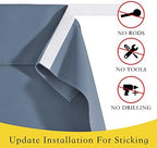 NICETOWN Stone Blue Blackout French Door Curtain for Glass Privacy - Image 3