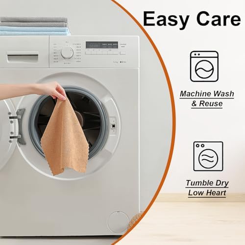 80 Pack Microfiber Cleaning Cloth Roll,Lint Free Rags & Tear Away Reusable Towels Washable Scratch,Ultra Absorbent Dish Rags(12" x 12") for Car Kitchen Home Garage-Dark Coffee - Image 6