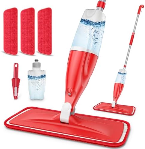 Spray Mops for Floor Cleaning: Wet Dry Mop Hardwood Floor Mops Refillable by EXEGO