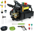 2200PSI 3.2GPM Max Commercial Electric Pressure Washer–PM Inverter 3HP Motor,Horizontal Triplex Pump,Power Washer with 65dB Quiet,with 7 Nozzles (0°/15°/25°/40°/Soap/Turbo) for Cars/Driveway by TecoloyDirect