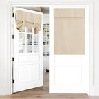 NICETOWN Biscotti Beige French Door Curtains for Kitchen Front Back Window by NICETOWN