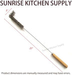 SUNRISE Fryer Brush with Long Handle (Stainless Steel, L Brush) - Image 5