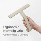 dancemoon JustHang Shower Squeegee with Built-in Hook, 10-Inch Light Taupe - Image 5