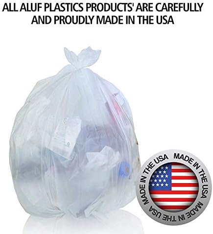Aluf Plastics 10 Gallon Trash Bags - (COMMERCIAL 1000 PACK) - Source Reduction Series Value High Density 6 MICRON gauge - Intended for Home, Office, Bathroom, Paper, Styrofoam - Image 6