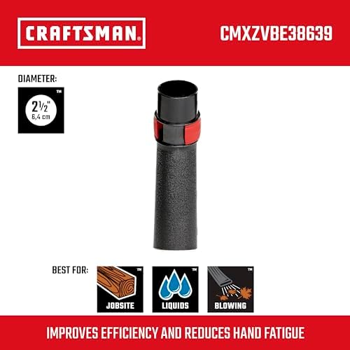 CRAFTSMAN CMXZVBE38639 2-1/2 in. Hose Grip Handle Wet Dry Vac Attachment - Image 2