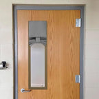 NICETOWN Silver Grey Classroom Door Window Cover, Lockdown Shade - Image 2