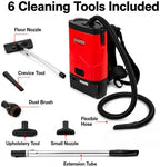 Corded Commercial Backpack Vacuum Cleaner, 106 CFM, 1.6-Gal, 50-ft Cord - Image 5