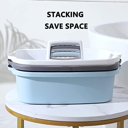 Large Cleaning Supplies Caddy Portable Shower Caddy Basket White 2 Pack - Image 4
