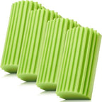 4 Pack Damp Dusting Sponge Duster, Green Dust Cleaning Sponge, Reusable Household Cleaning Sponge Tool for Blinds, floorboards, Fan Blades, Vents, Glass, Railings, Mirrors by MrScrubCleaninghelpers