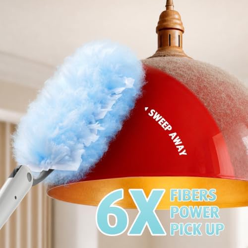 30 Count Duster Kit Refills with 3 ft Extendable Handle for Swiffer - Image 4