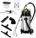 110V 40L Carpet Cleaner Machine Deep Cleaner, Commercial Carpet Cleaning Machine with Water Vacuuming Head&Round Brush, Portable Wet Dry Curtain Fabric Dust Cleaner for Hotels, Guest Houses by LyeXD