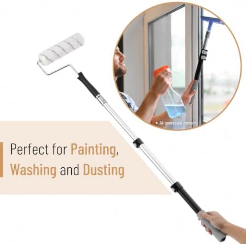 Bates- Telescopic Extension Pole, 3 Ft, Aluminum Alloy, Sturdy Multi-Purpose Extension Pole with Flip-Lock Design for Painting, Dusting and Cleaning - Image 4
