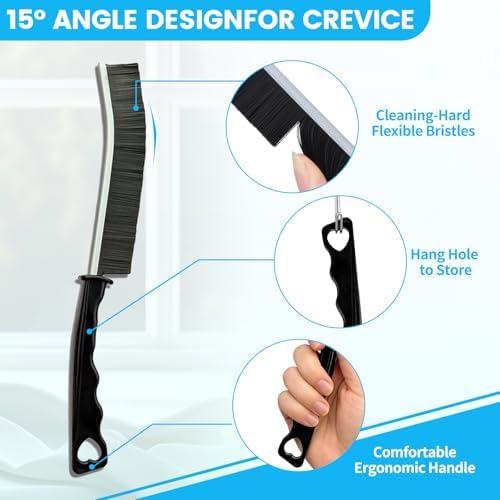 16Pcs Crevice Cleaning Brush Set, Hard Bristle Scrub Brushes for Gaps - Image 6