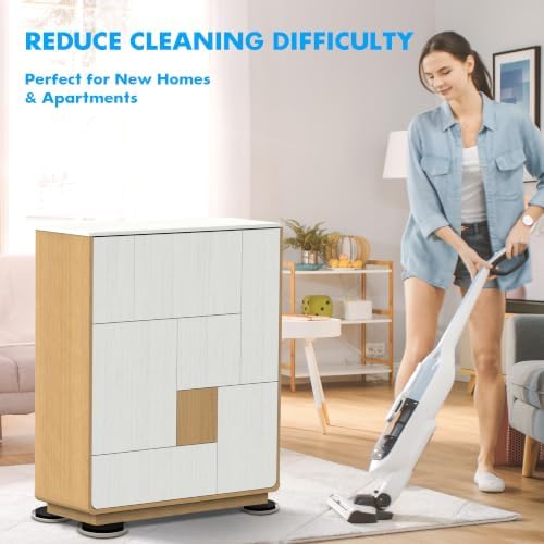 8-Pack Furniture Movers Sliders for Carpet & Hardwood Floors, Save 80% Effort Safely and Easily, The Glide Tool Set for Heavy Furniture and Appliances, Reusable Moving Pads (8 Plastic 4.75" Sliders) - Image 4