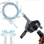 Drain Auger, Clog Remover with Drill Adapter, 25 Feet Flexible Plumbing Snake Use Manually or Powered for Kitchen,Bathrom and Shower Sink, Comes with Gloves(Gray) by Unknown