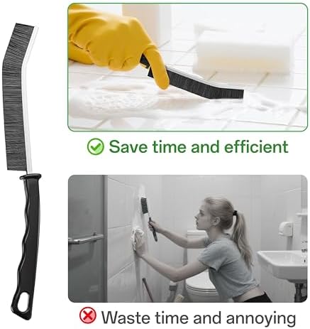 Crevice Cleaning Brush, Hard Bristle 8 Pcs Cleaning Tools Set for Home, Detail Cleaning Brush for Tight Spaces, Bathroom Tiles, Kitchen, Car & Grout Lines - Image 4