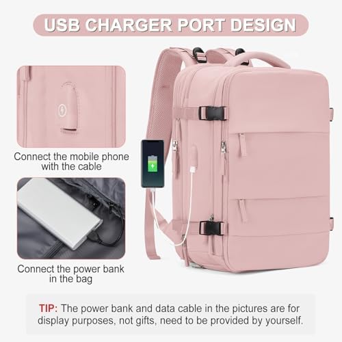 coofay Expandable Travel Backpack For Women Men Airline Approved Personal Item Backpack For Airlines Carry On Backpack Flight Approved Waterproof Backpack For Traveling On Airplane Gym Travel Bag - Image 6