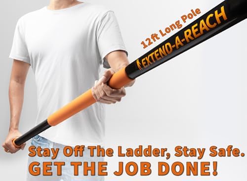 20 Foot Exterior House Cleaning Brush Set with 4-12 ft Extension Pole - Image 2