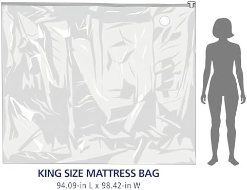 Hefty Shrink-Pak Mattress Bags for Moving - King/California King Size | Heavy Duty & Water Resistant Vacuum Compression Mattress Bag, Storage Protection Mattress Cover for Moving - Image 7
