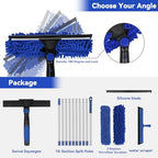 Window Squeegee Tool with Extension Pole: 20+ Feet Microfiber Scrubber Window Cleaning Kit for Rv Truck Bus Car Windshield - 3 to 14 Ft Spliceable Extendable Long Duster for High Outside Solar Panel - Image 2