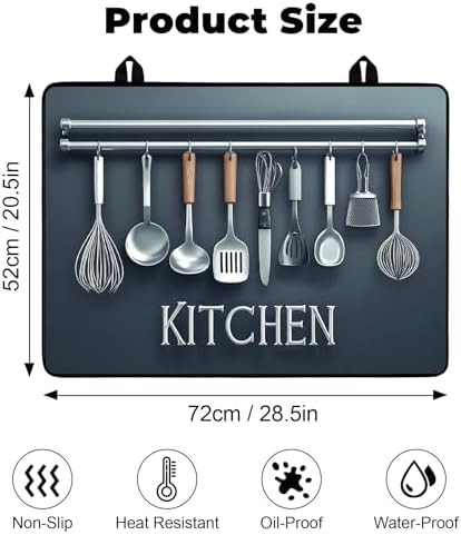 Heat-resistant Stove Top Cover - 28.5" X 20.5" Cooktop Protector Covers, Scratch-resistant Washable Pad Kitchen Countertop Mat (Kitchenware, 28.5" x 20.5") - Image 2