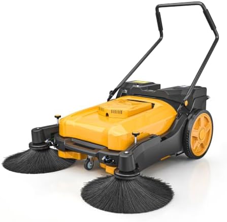 E6 42" Battery‑Powered Commercial Walk‑Behind Floor Sweeper with Mist Spray by TechSweeppro