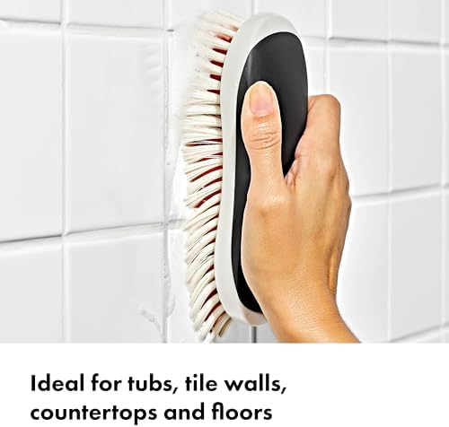 OXO Good Grips Grout Brush & Heavy Duty Scrub Brush Combo Set; Tough, Durable bristles Cut Through Grime and soap scum; Ideal for tubs, Tile Walls, countertops and Floors - Image 4